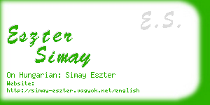 eszter simay business card